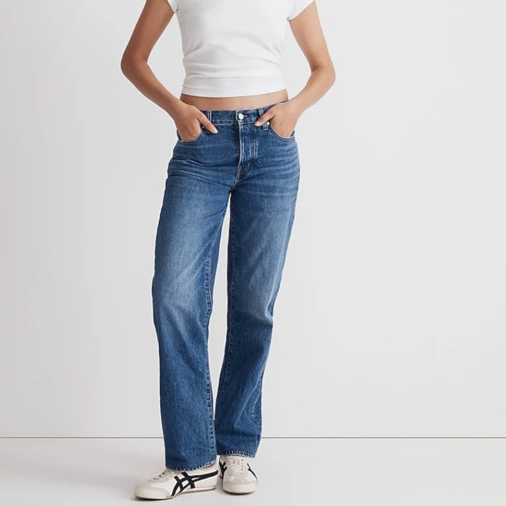 NWT Madewell Low-Slung Straight Jeans Size 30